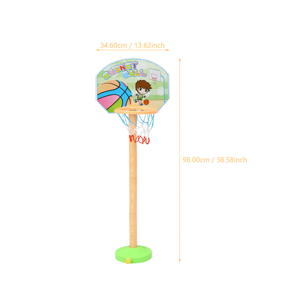 Basketball Hoop Toddler Stand Mini Indoor Children Sports Game Ring Adjustable Goal U688643