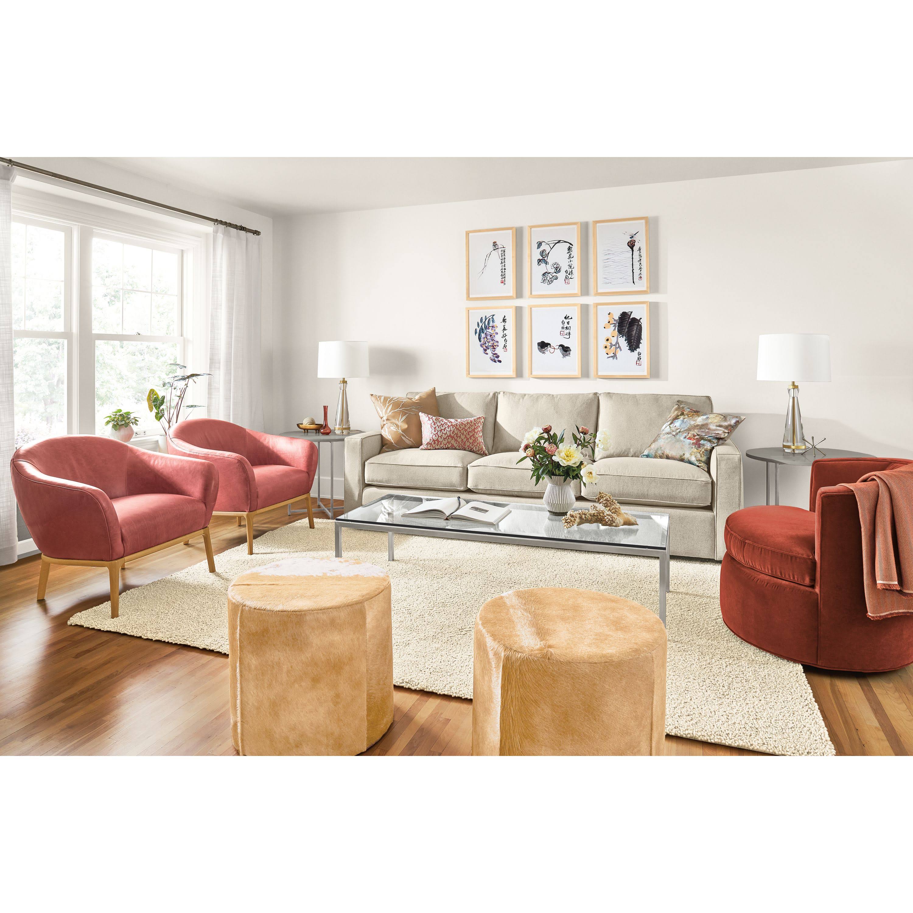 Modern Classic Round End Table in Stainless Steel with Smoke Tempered Glass Top T760997