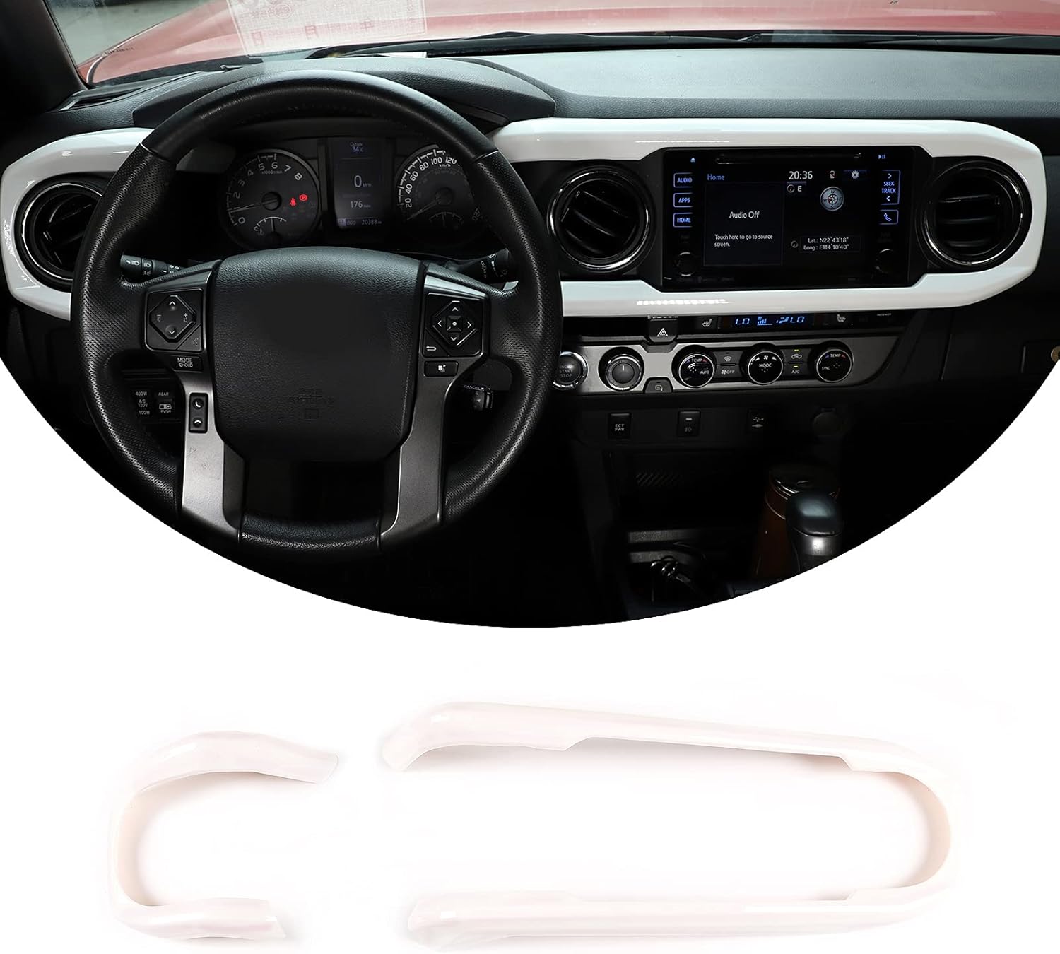 Car ABS Dashboard Panel Cover Trim Stickers (red) S995