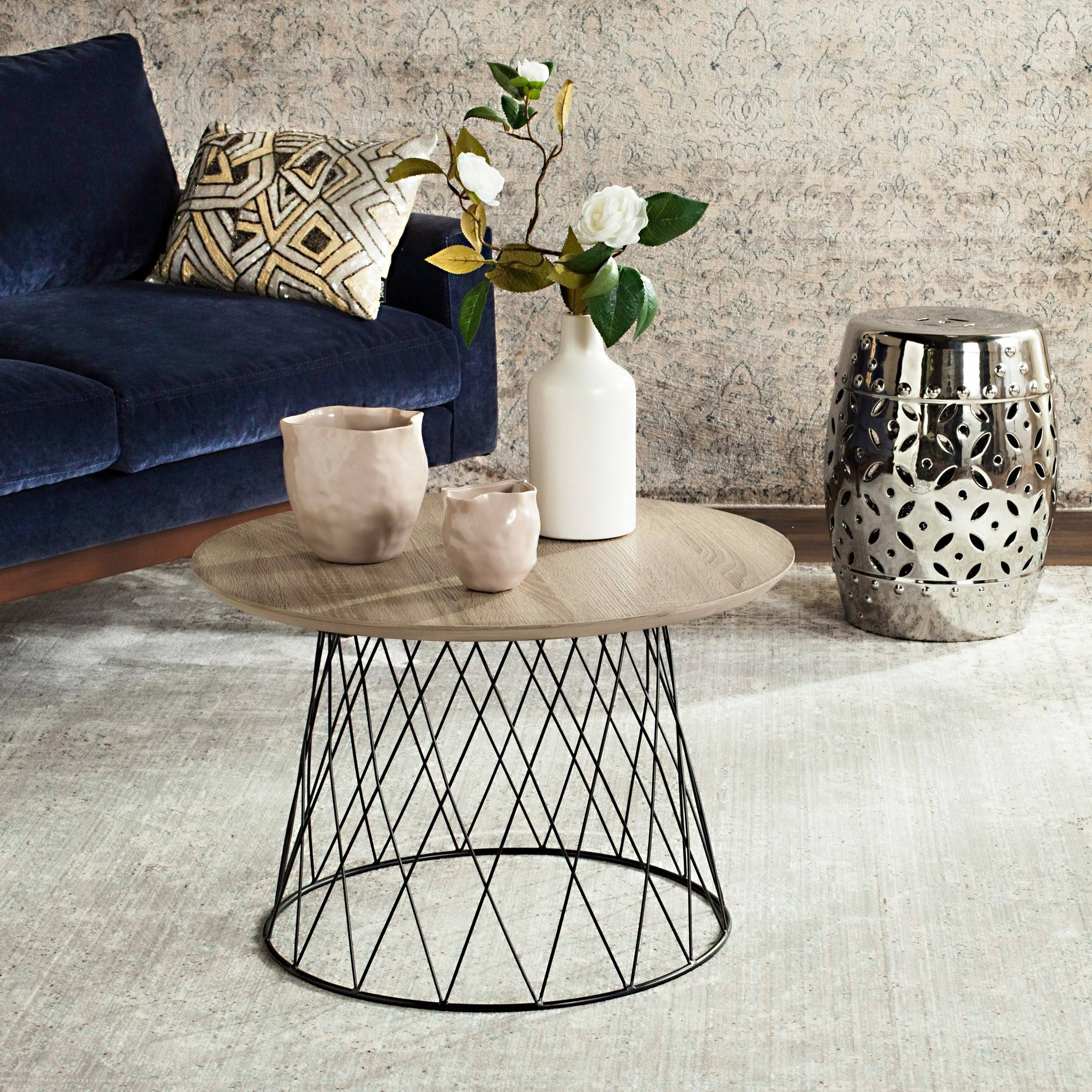 Light Grey Wood End Table F6175
