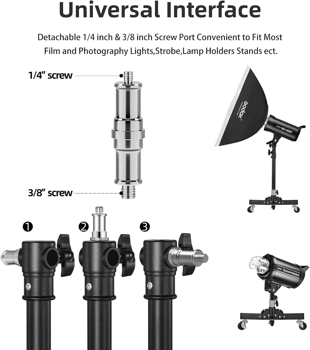 2 Pack Heavy Duty Aluminum Alloy Photography Light Stands Kit H5863
