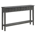 Gray 4-Drawer Console Table with Shelf H966365