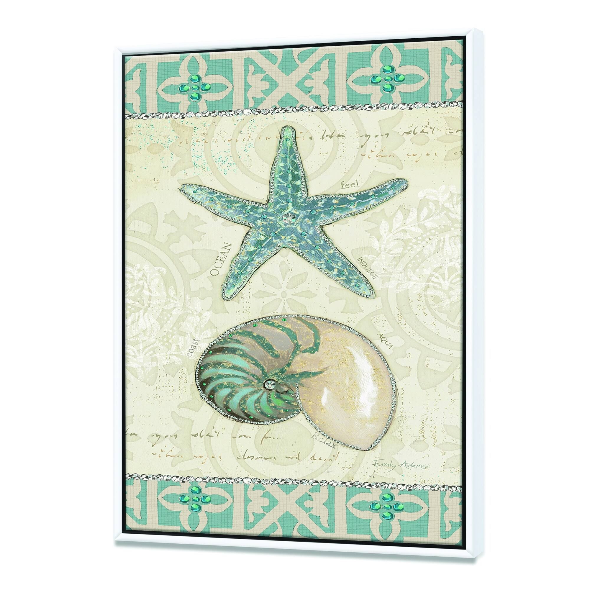 Nautical Coastal Framed Canvas B662