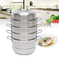 Stainless Steel 5 Tier Steaming Pot with Lid Cookware D9413