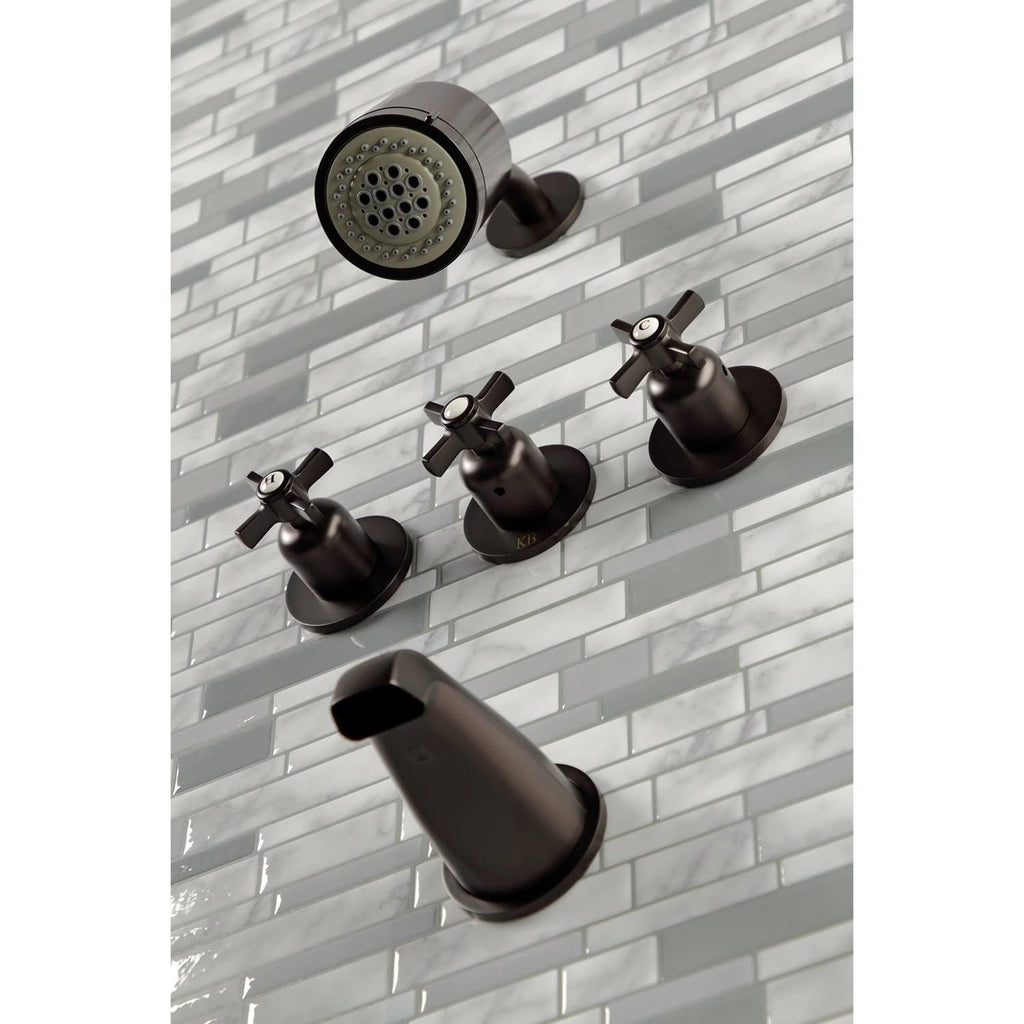 Three-Handle Tub and Shower Faucet, Oil Rubbed Bronze W376060