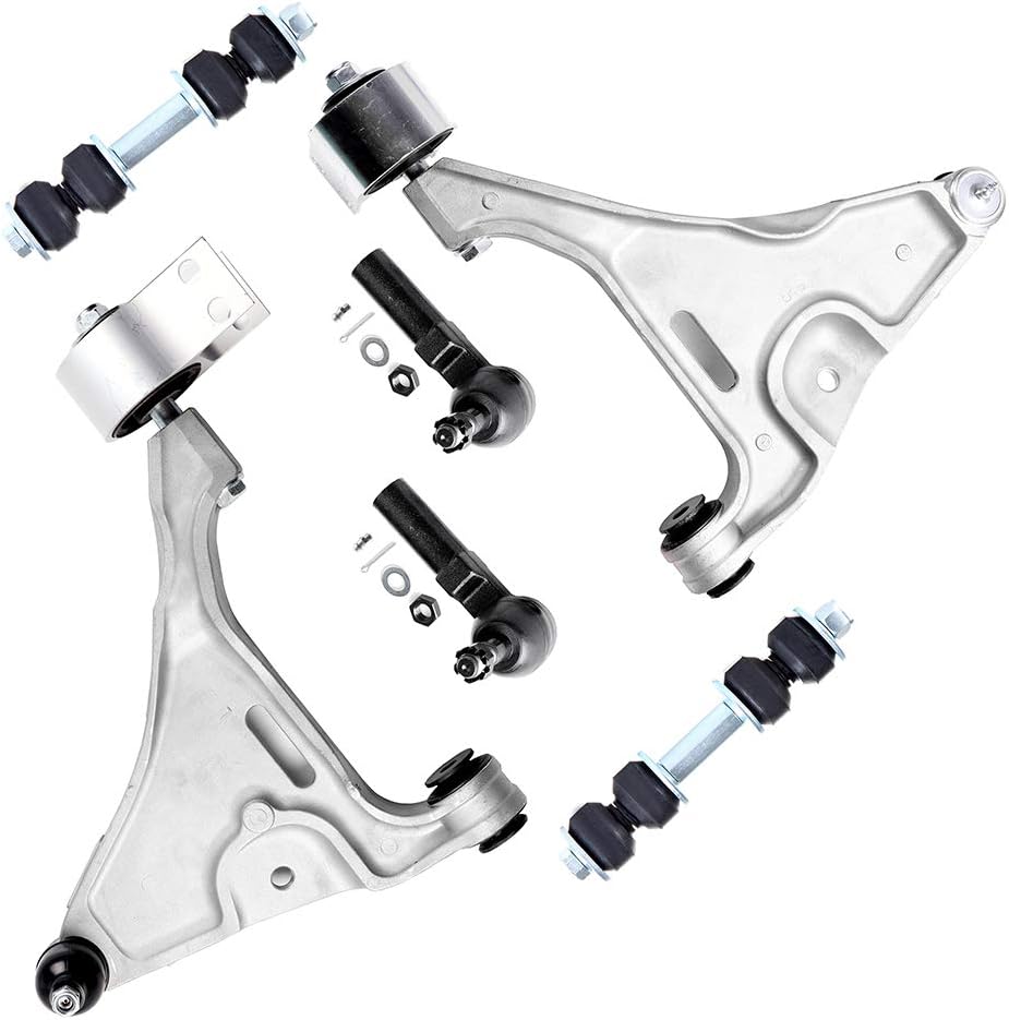 6pc Front Suspension Kit Outer Tie Rod End Sway Bar Lower Control Arm and Ball Joint T187