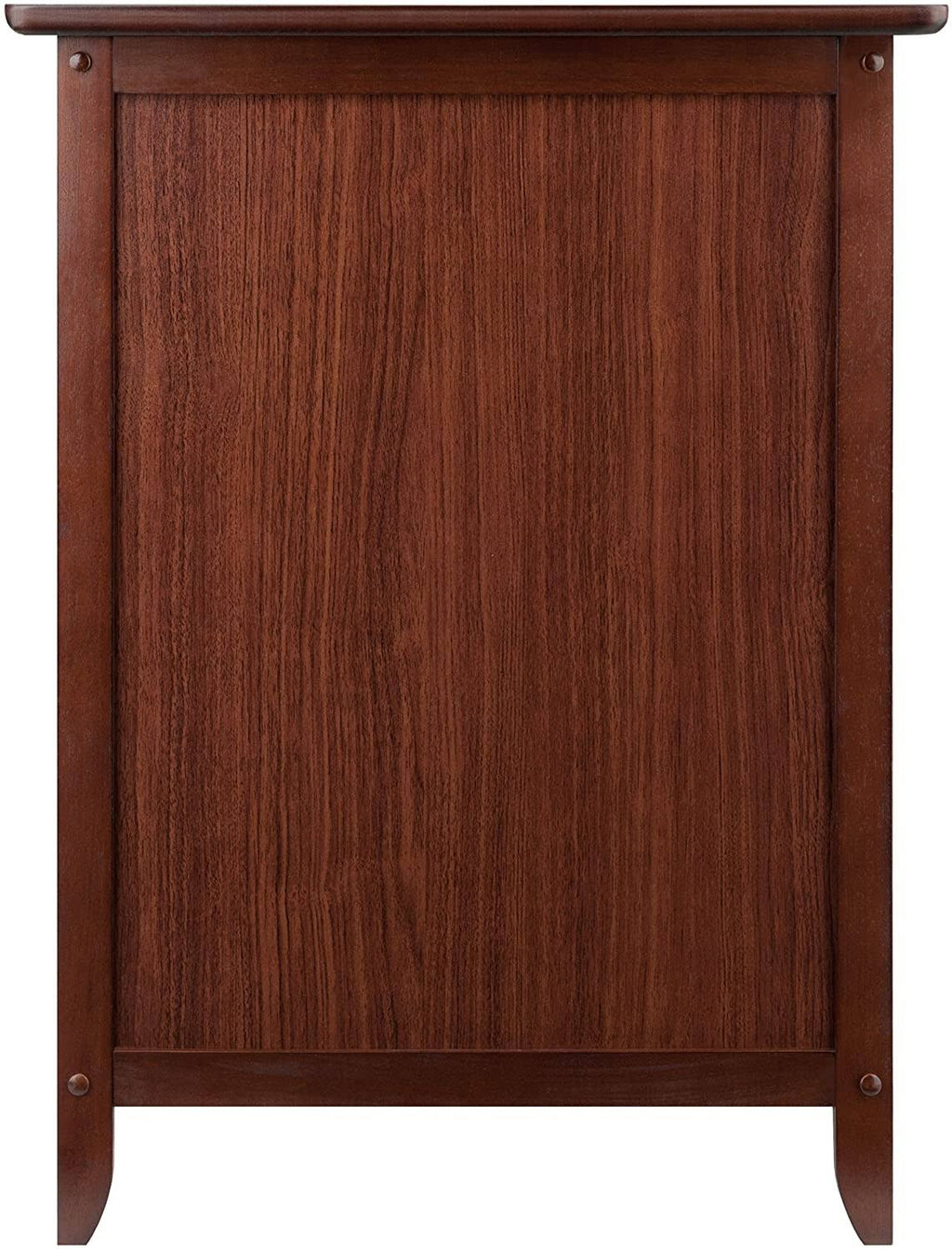Antique Walnut Night Stand with Drawer and Cabinet Z610751