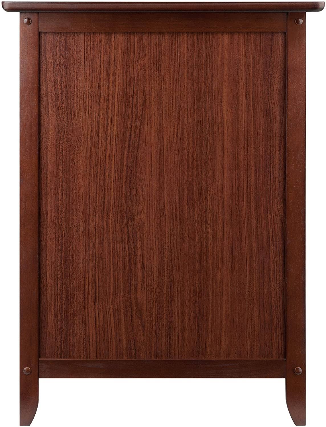Antique Walnut Night Stand with Drawer and Cabinet Z610751