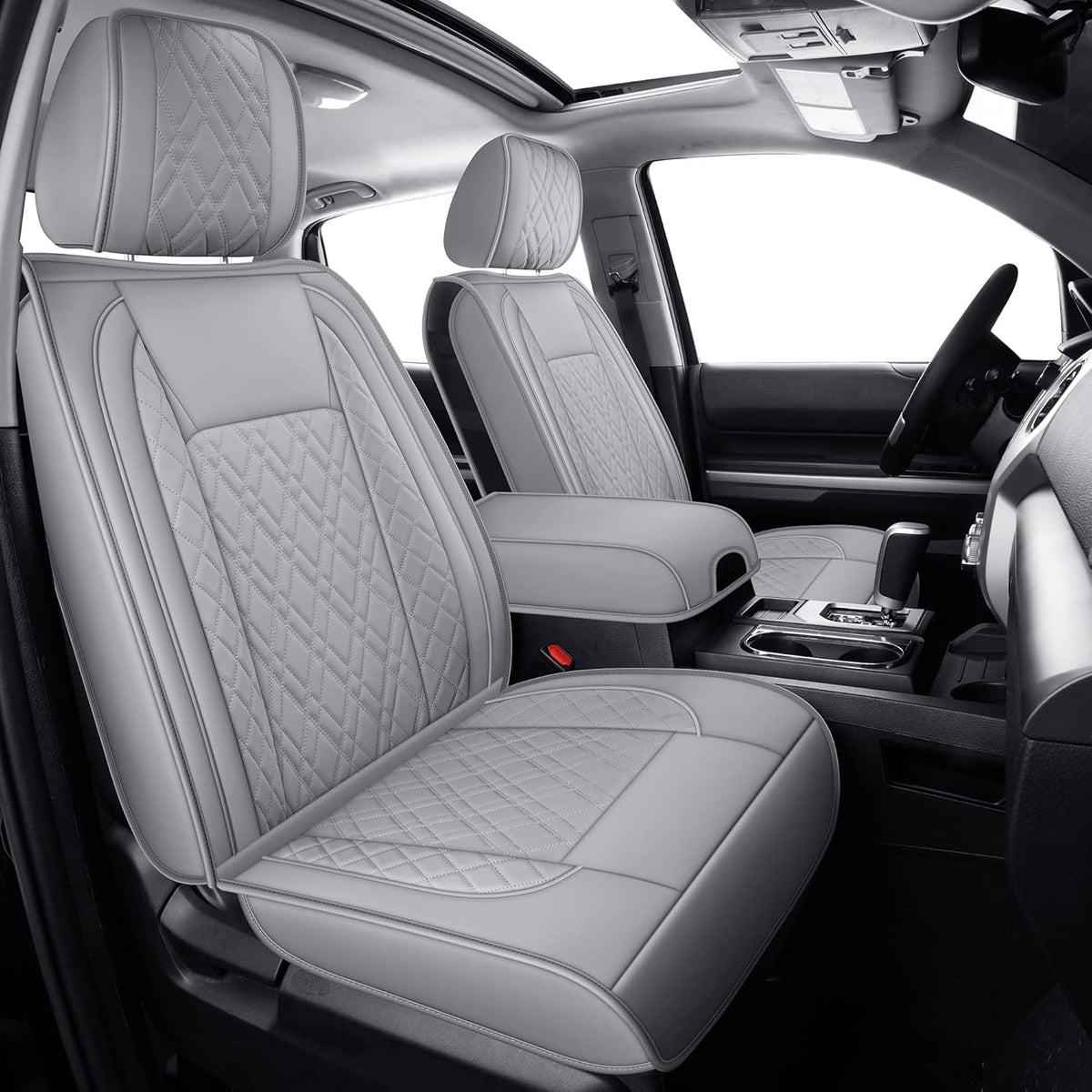 Black Faux Leather Seat Covers S19288
