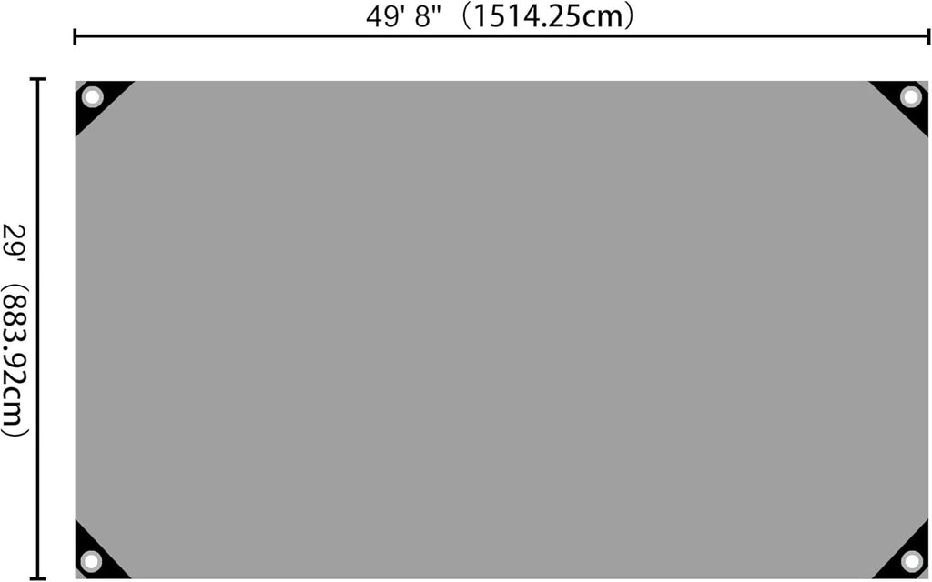 Heavy Duty Reinforced Poly Tarp Waterproof Tarpaulin 10-mil with Eyelets F942058
