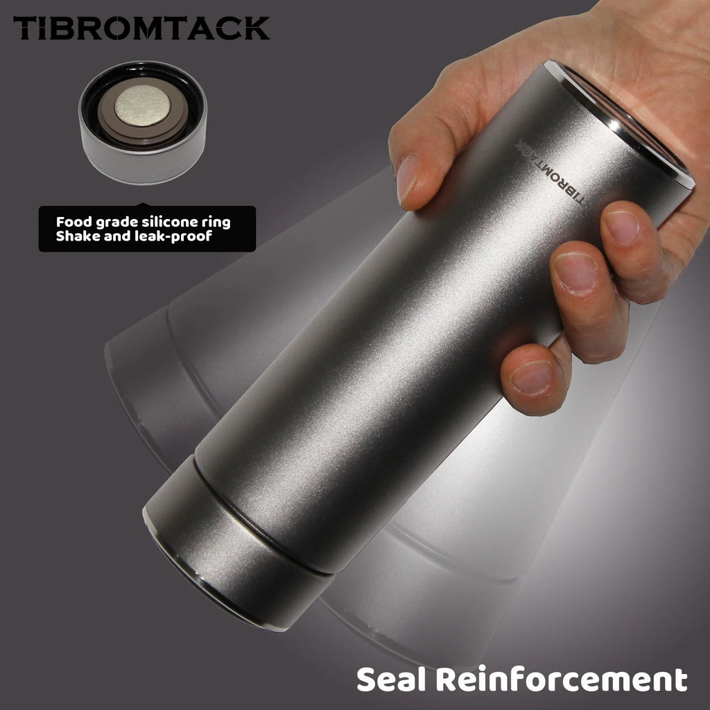 Titanium Insulated Water Bottle 320ml Double Wall Vacuum Thermos Bottle S9606