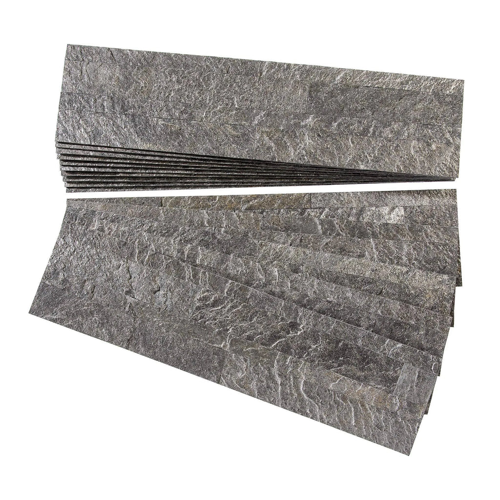 Peel and Stick Stone Overlay Kitchen Backsplash Frosted Quartz Approx 15 Sq ft Kit Z150