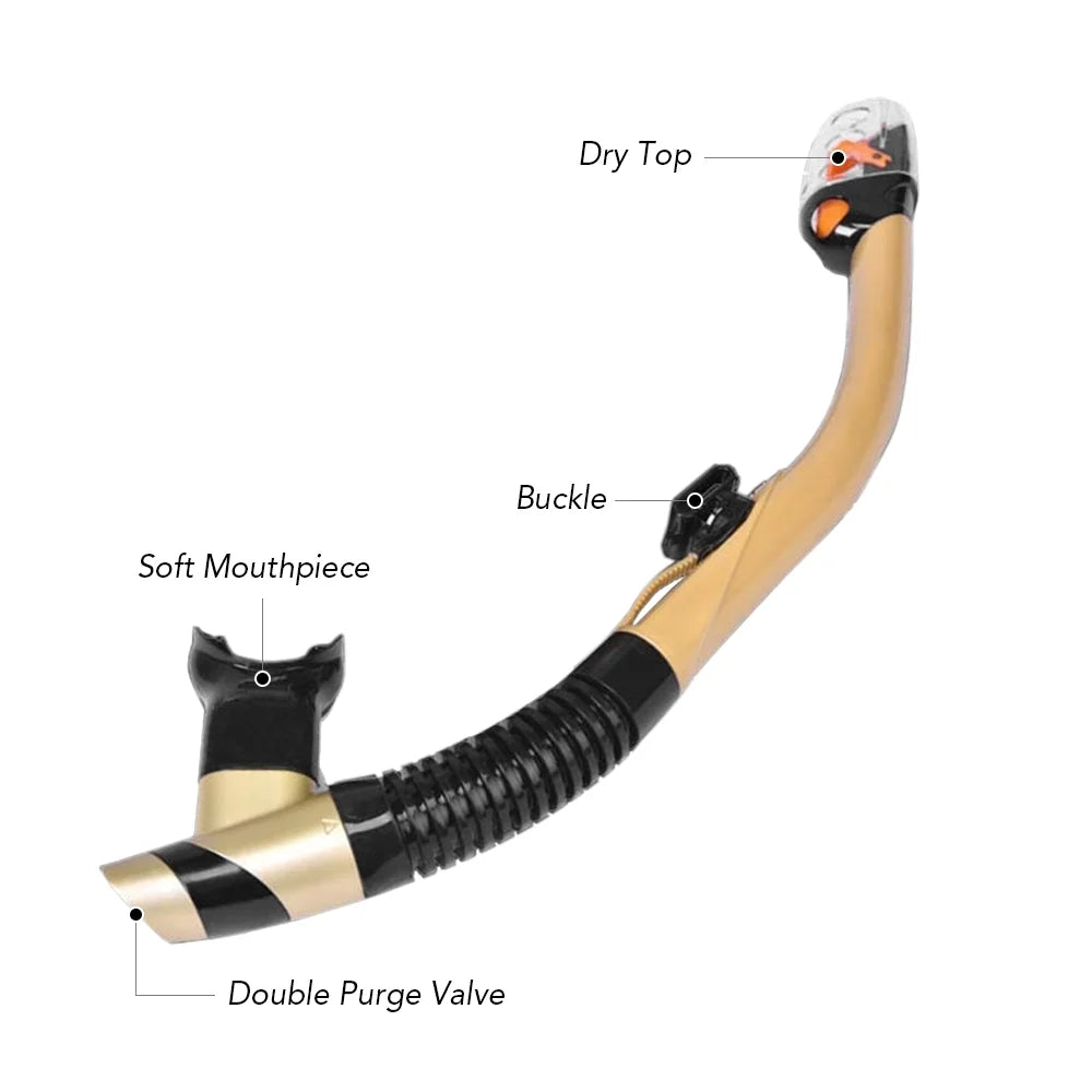 Leakproof Snorkel Set with Anti fog Goggles and Snorkel Tube O945773