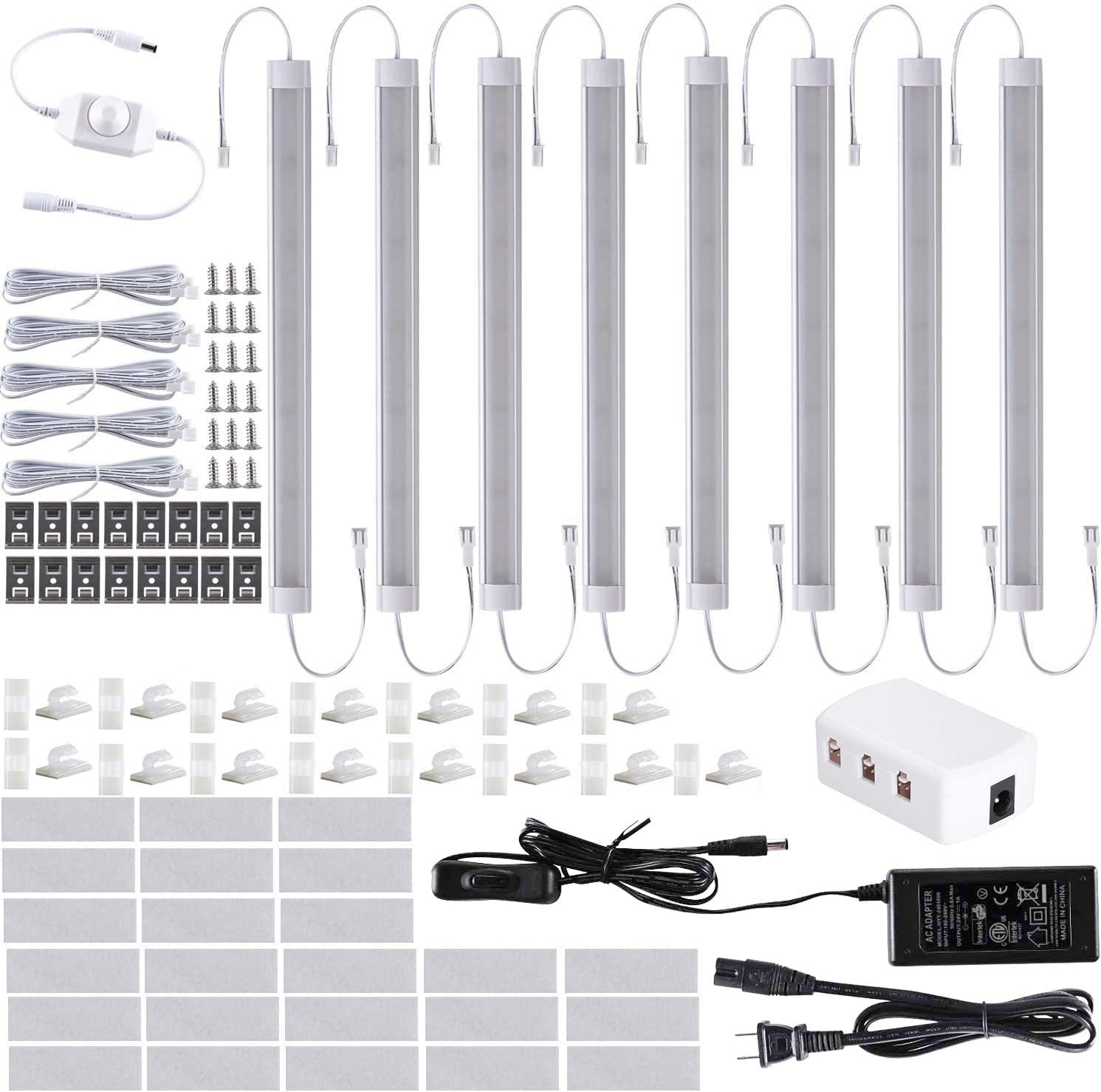 Dimmable 24W 8 pcs LED Bar Lights, 11 Inches, Warmwhite, Pack of 2 T828