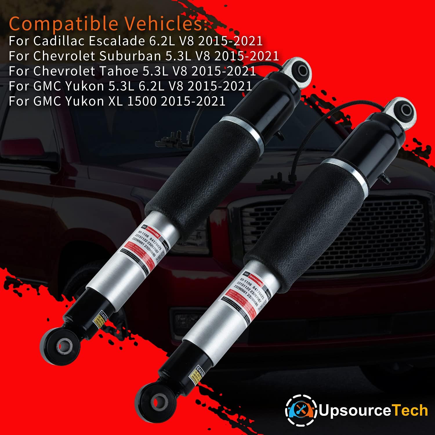Rear Air Shocks Lift Struts Pair Shock Absorber S168