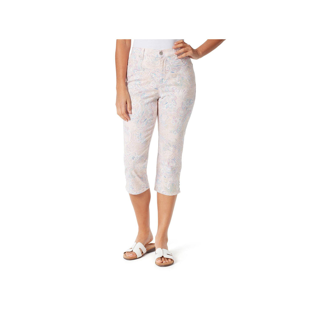 Petite Printed Capris - Pink Parasol - 16p C57408