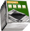 Heavy Duty Reinforced Poly Tarp Waterproof Tarpaulin 10-mil with Eyelets F942058