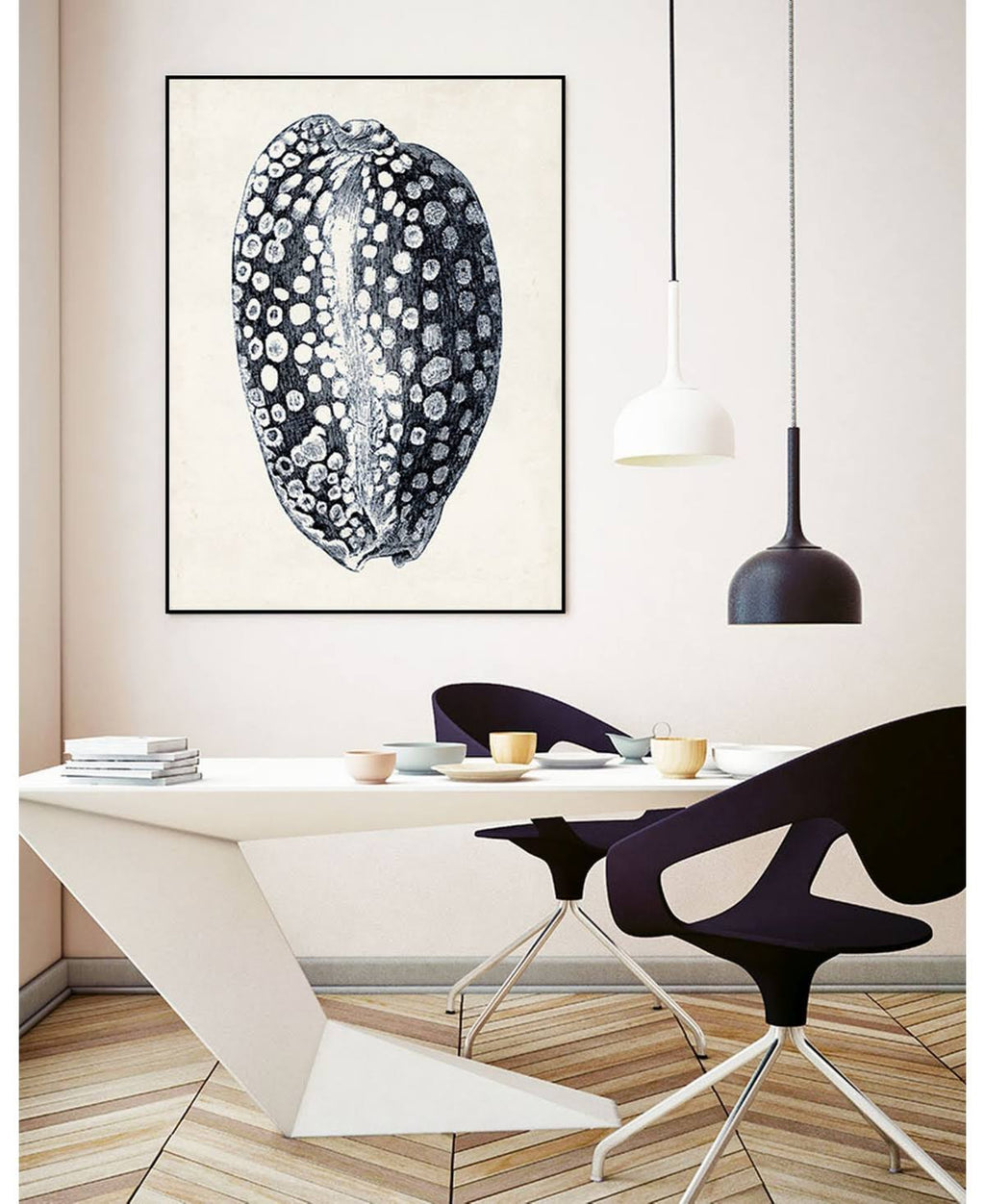 Blue Framed Canvas Art Block W783808