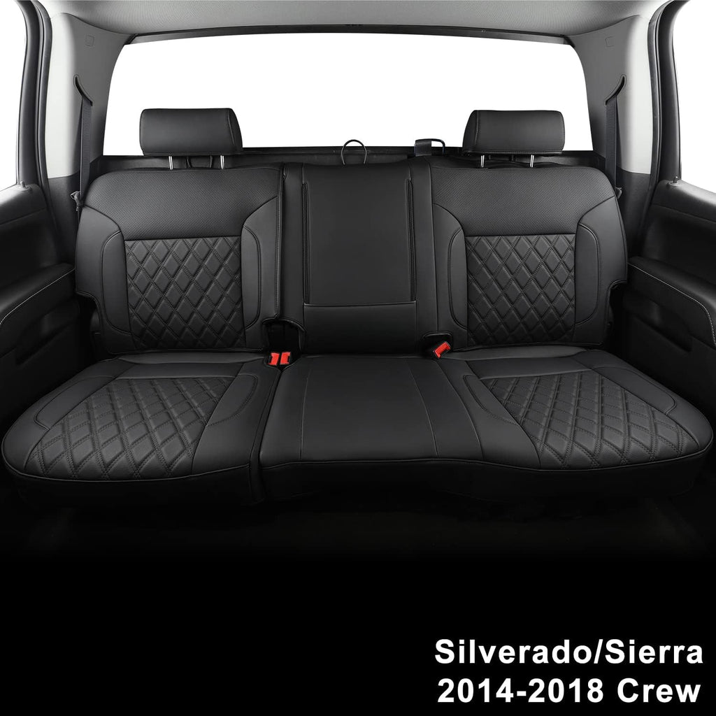 Faux Leather Seat Covers Black&Red O742033