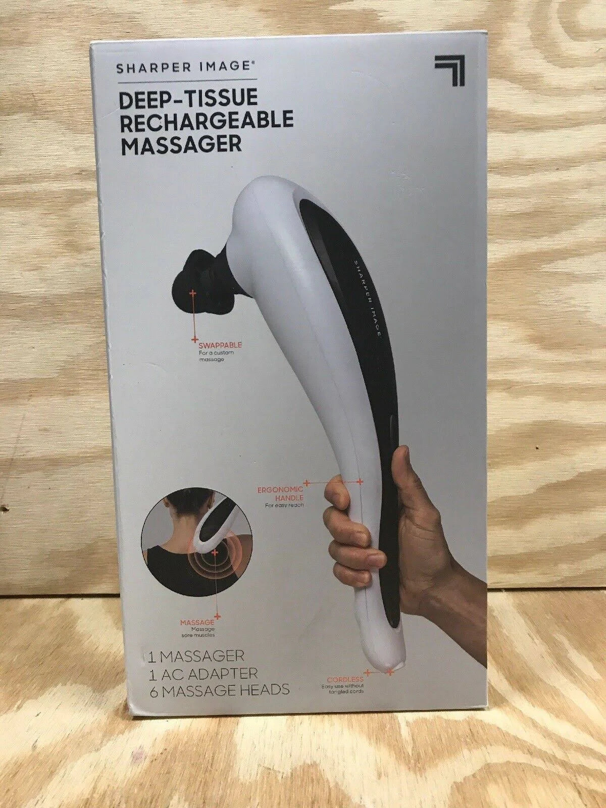 Cordless Deep-Tissue Neck and Back Massager with Swappable Heads I941505