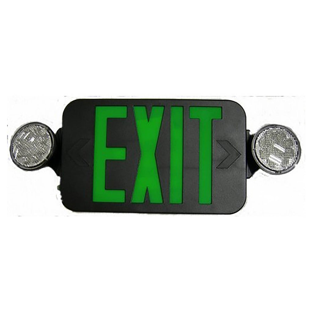Micro Combo LED Exit Emergency Light Black Housing F361