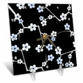 Blue on Black Desk Clock Z471845