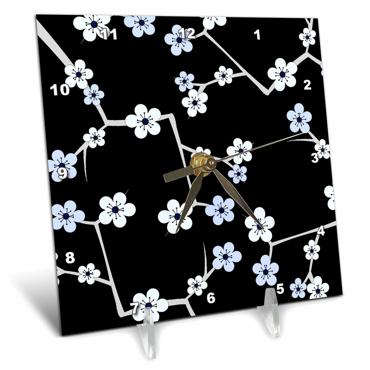 Blue on Black Desk Clock Z471845