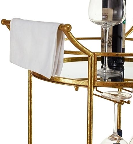 Gold Metal Bar Cart Q546