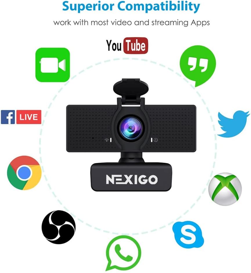 2 Pack 1080P Web Camera with Microphone and Privacy Cover W496