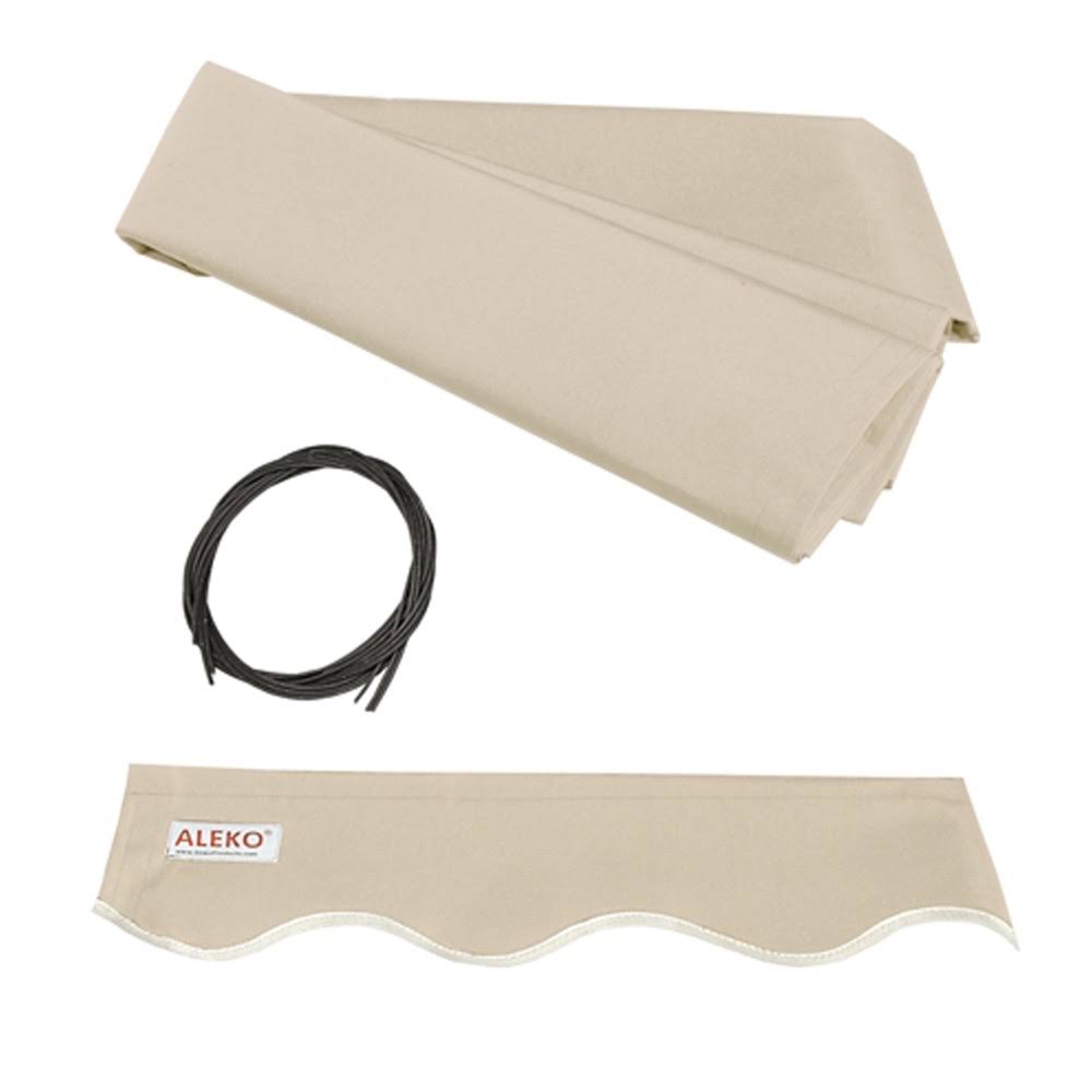 13 x 10 ft. Black Frame Retractable Patio Canopy Awning Ivory Q825936