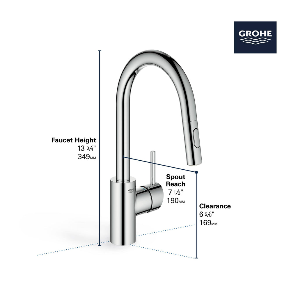Single-Handle Kitchen Faucet in SuperSteel O17976