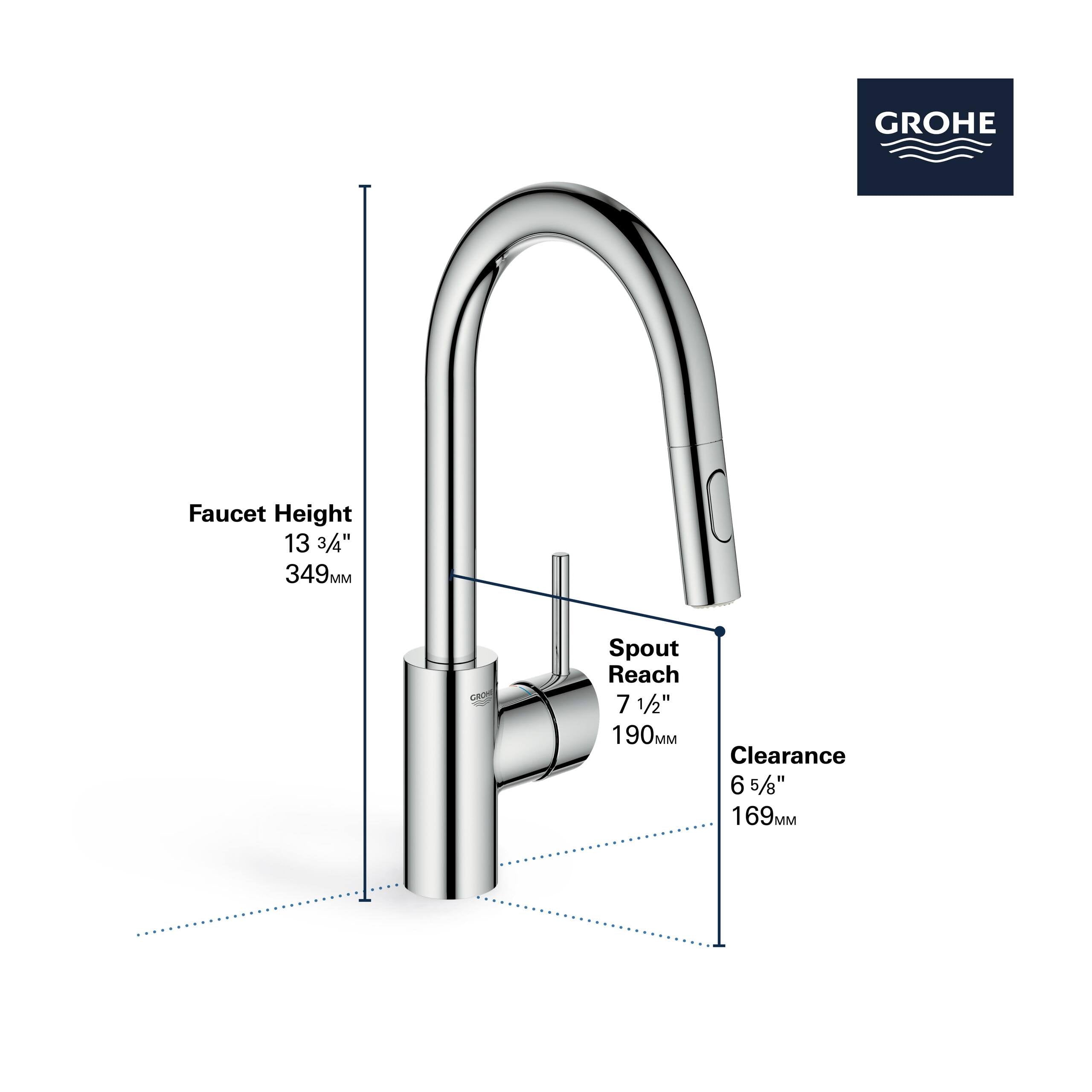Single-Handle Kitchen Faucet in SuperSteel O17976
