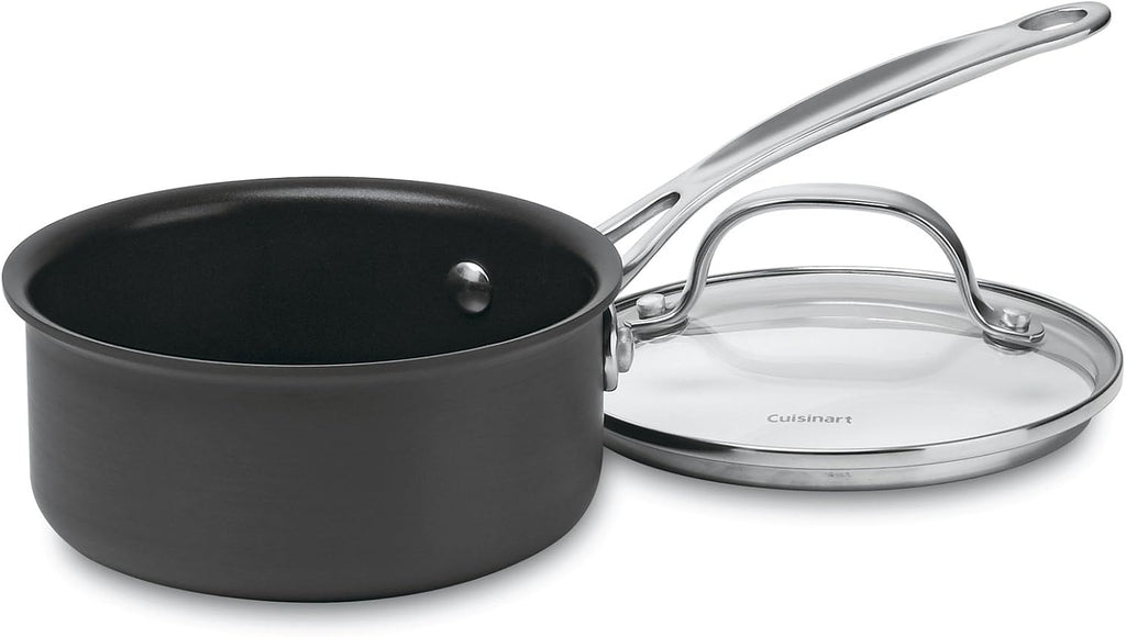 Black 3-1/2-Quart Nonstick Hard-Anodized Saute Pan with Lid, Pack of 2 C942583