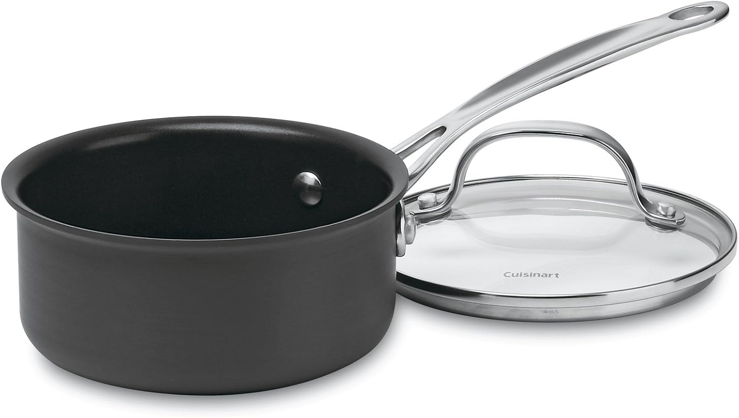 Black 3-1/2-Quart Nonstick Hard-Anodized Saute Pan with Lid, Pack of 2 C942583