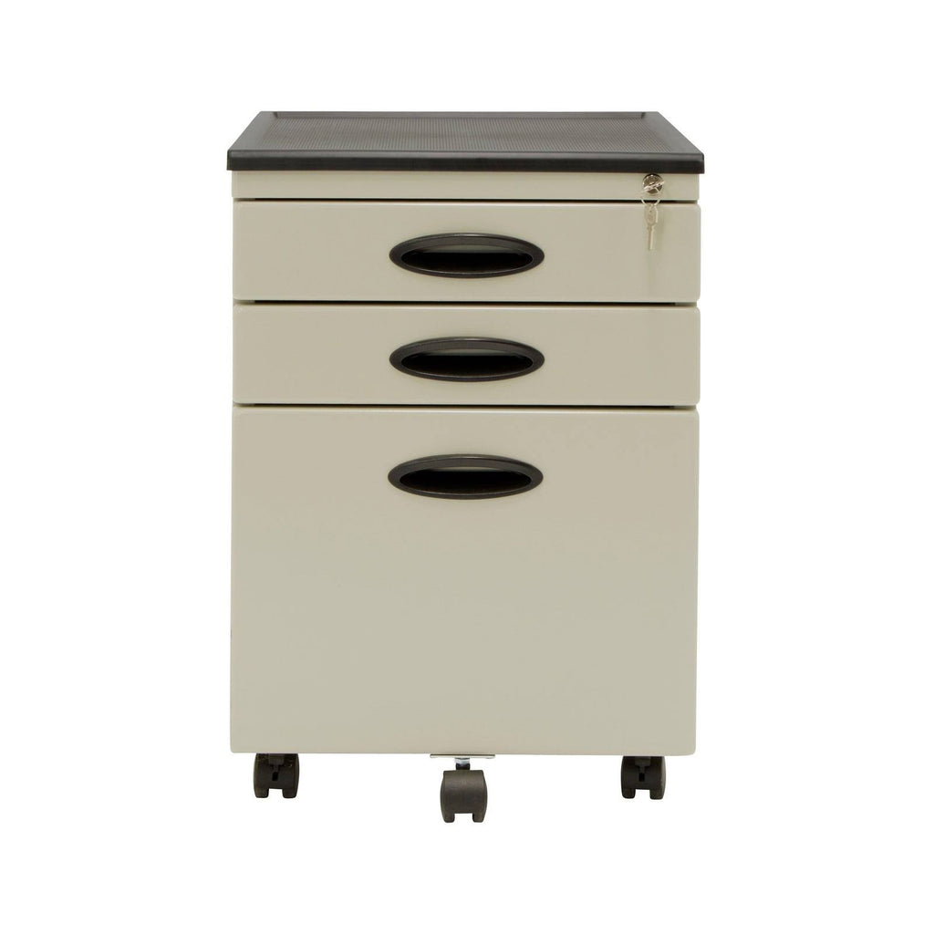 3 Lockable Drawers Mobile File Cabinet B80526