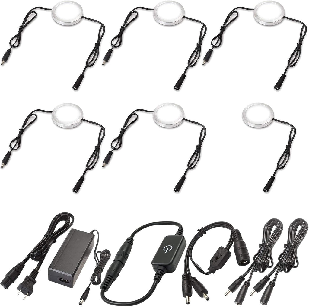 Under Cabinet LED Lighting Kit, 12 Lights, Warm White, Pack of 2 I466311