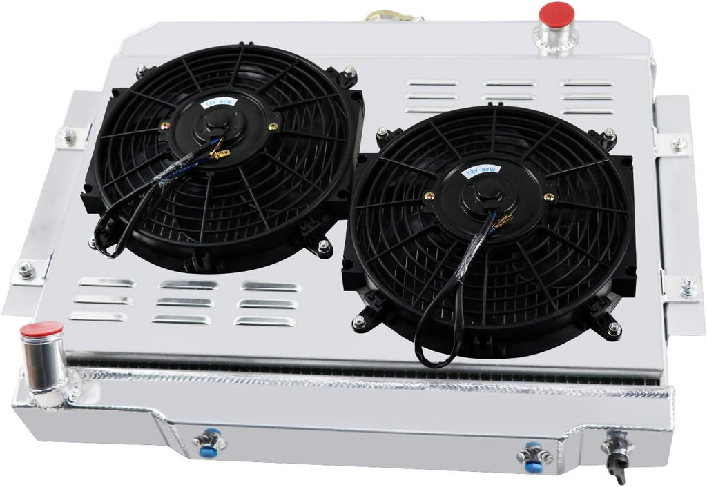 3 Row Aluminum Radiator with Shroud and 2x12'' Fan R7349