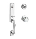 Reserve Single Cylinder Handleset with Traditional Round Rose in Bright Chrome M540