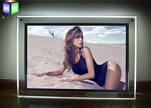 Acrylic Crystal LED Photo Frame Light Box with Wall Mounted T72030