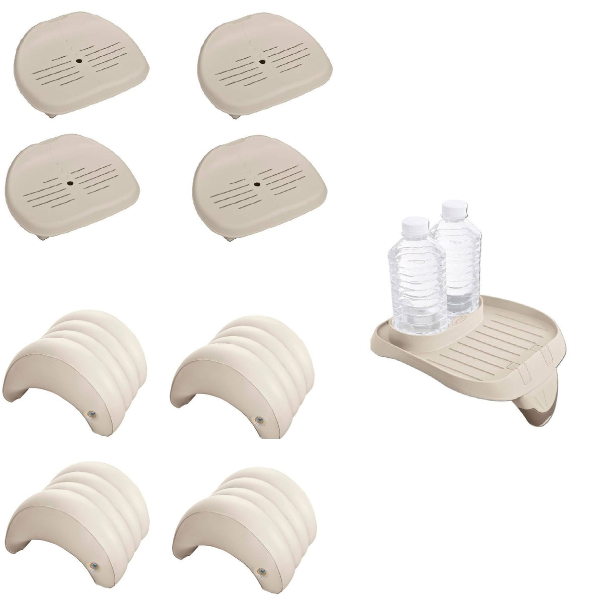 Inflatable Hottub Seat with Cup Holder and Head Rest B375