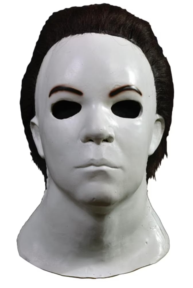 White Latex Halloween Costume Mask V59797
