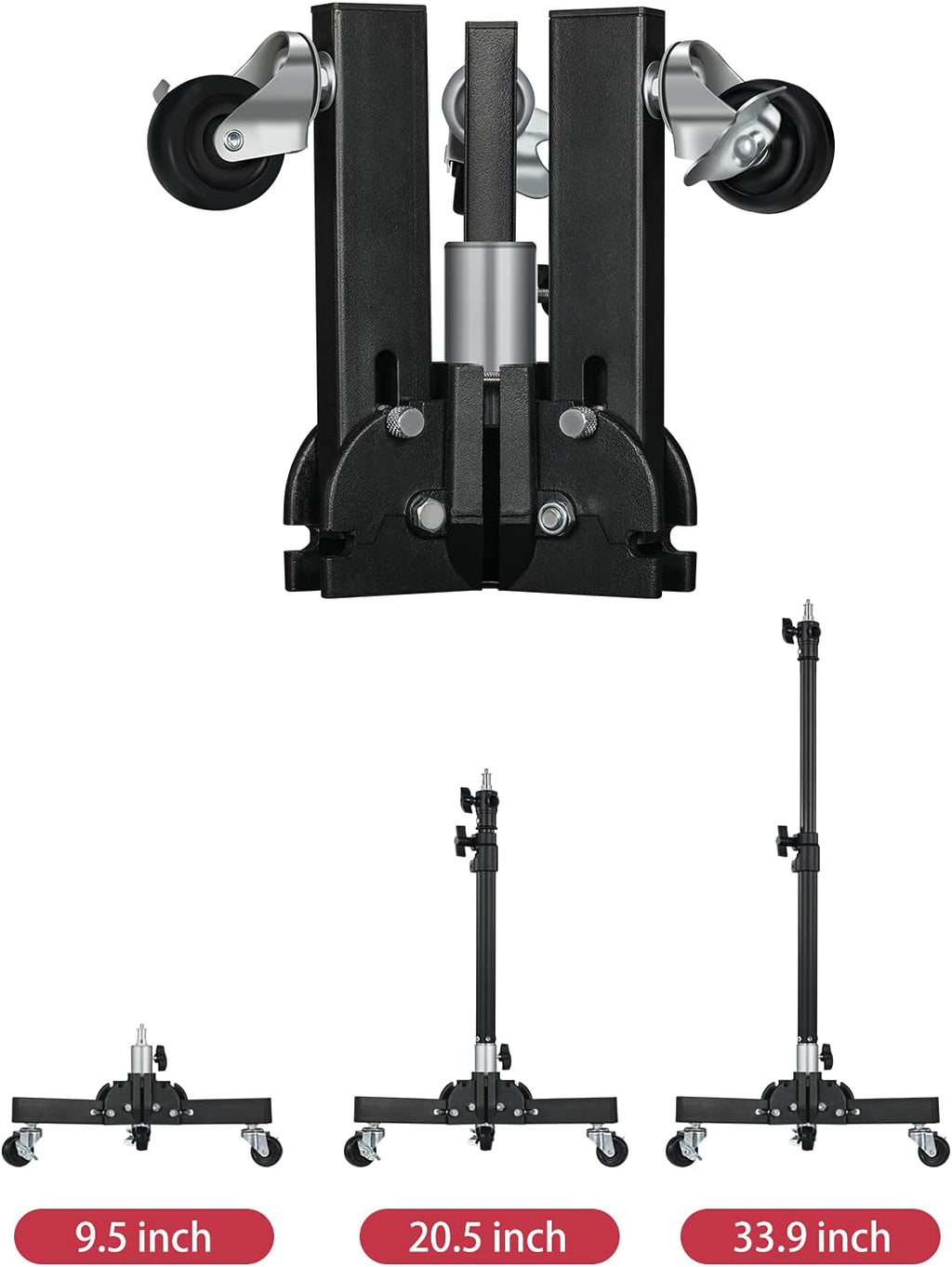 2 Pack Heavy Duty Aluminum Alloy Photography Light Stands Kit H5863