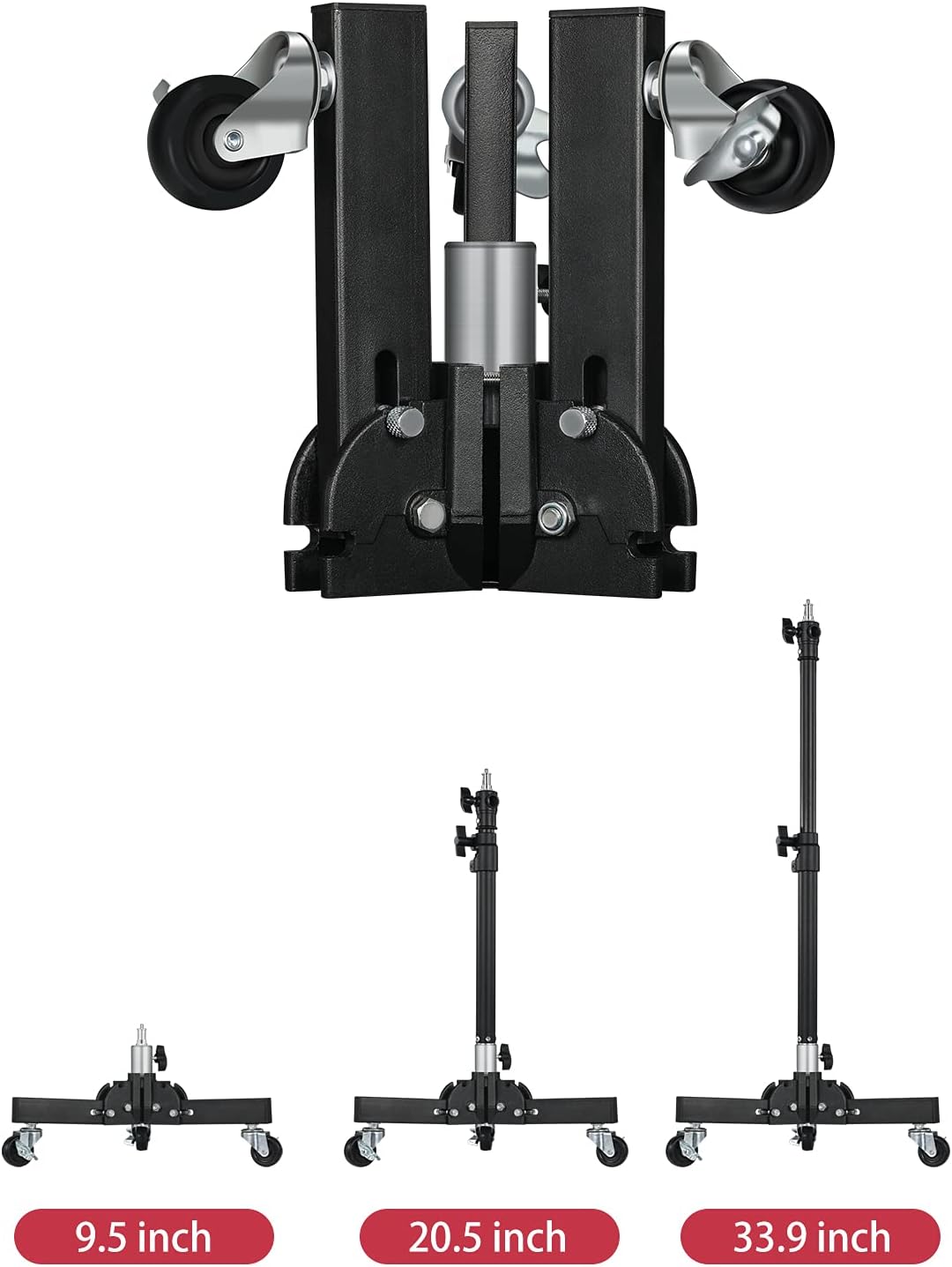 2 Pack Heavy Duty Aluminum Alloy Photography Light Stands Kit H5863