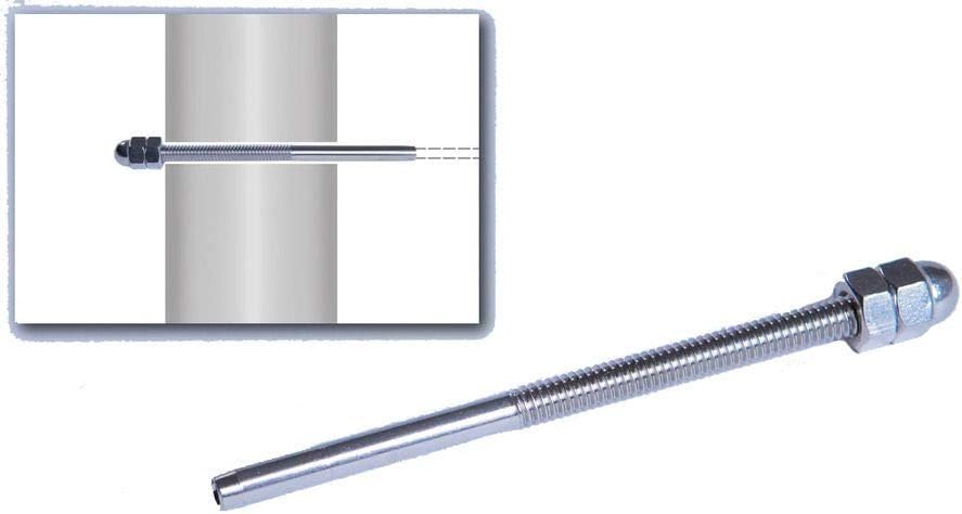 Stainless Steel Hand-Crimp Threaded Tensioners for 1/8 Cable Railing, 3-3/4” Long, Lot of 10 Q2418