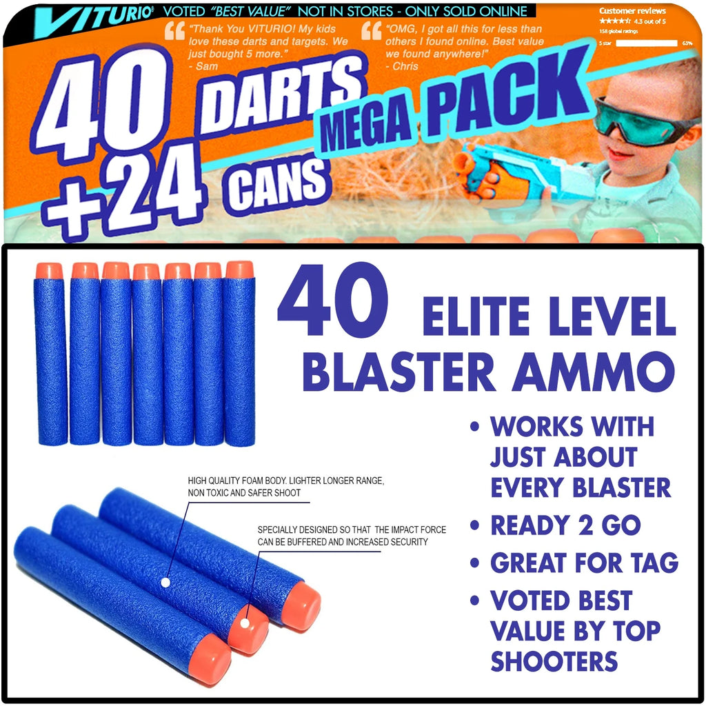 64pc Soft Foam Targets and 40 Soft Darts N20262