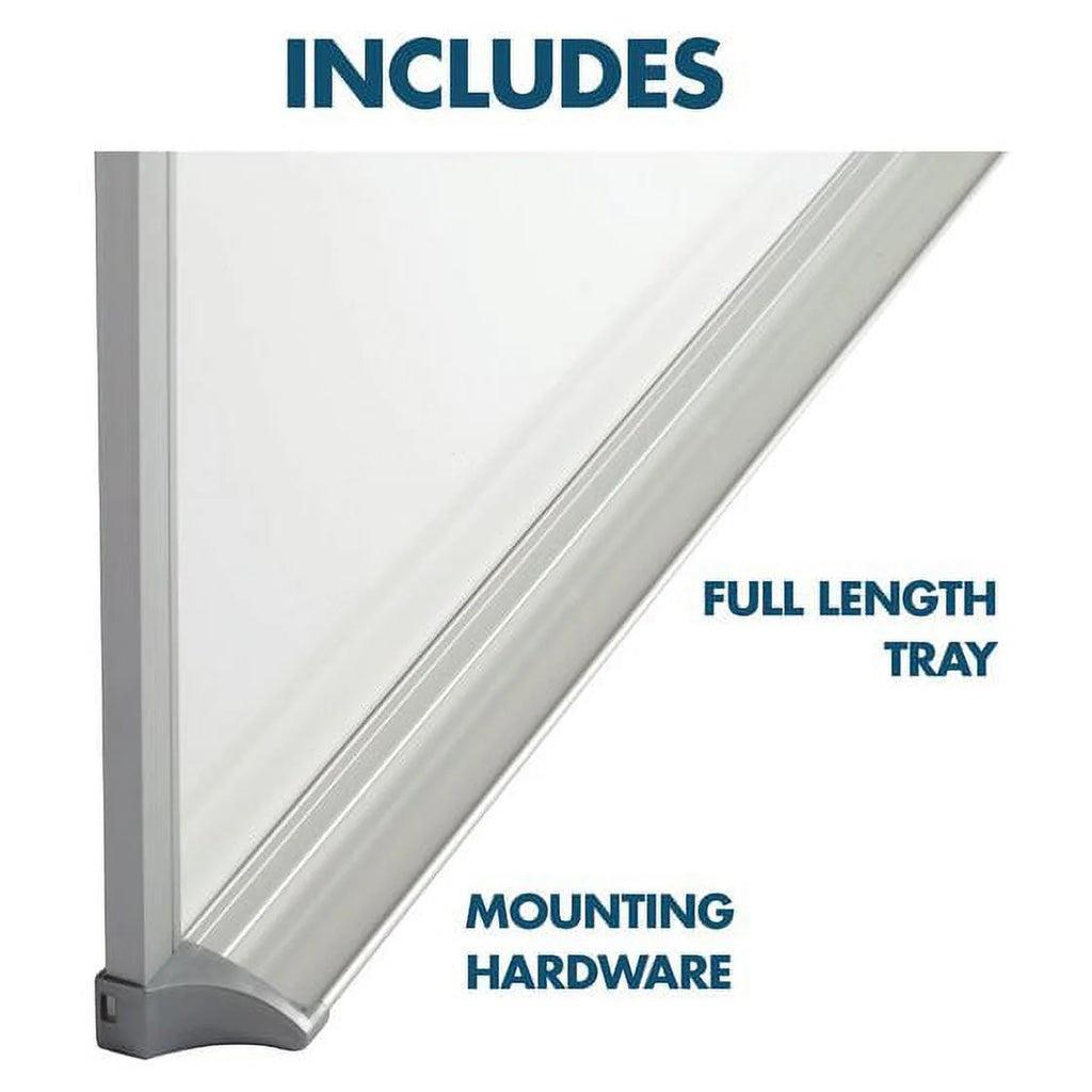 Porcelain Whiteboard 96 x 48 Magnetic Aluminum Frame M682