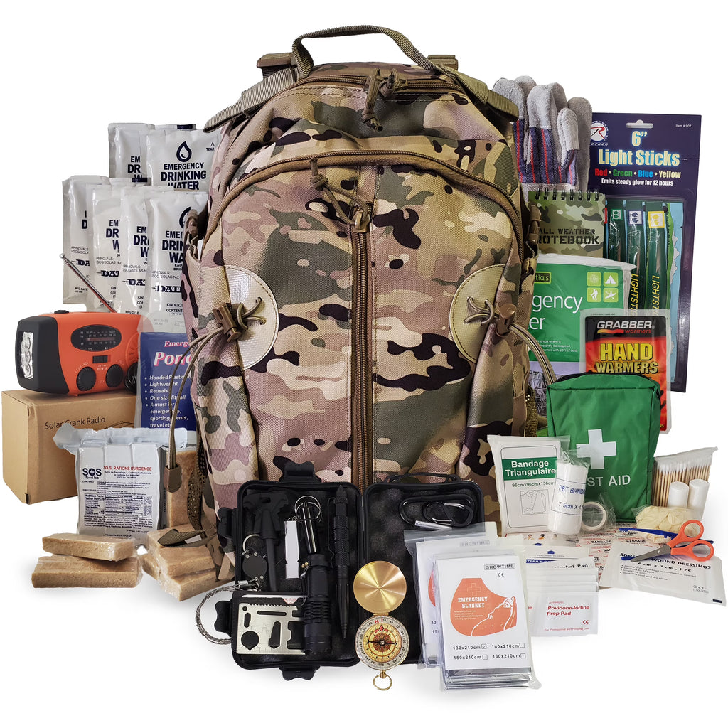 Camo Emergency Survival Backpack P575