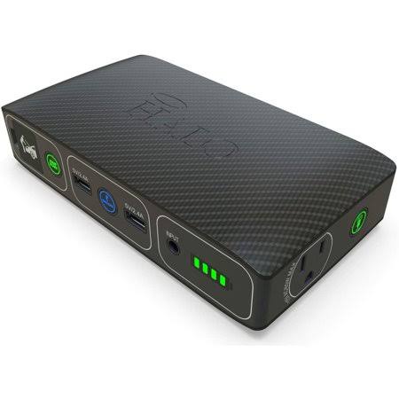 Portable Phone Laptop Charger Car Jump Starter with AC Outlet - Black Graphite W4567