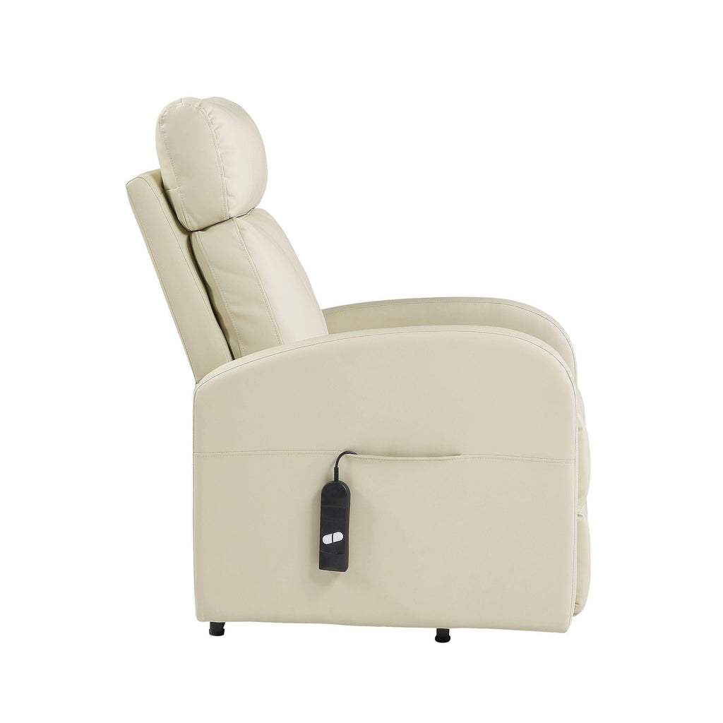 Beige PU Power Lift Recliner I257