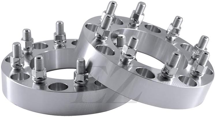 2 Billet Wheel Adapters 8x6.5 to 8x6.5 Thickness 1 Inch 9/16" Studs X739674